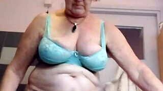 Granny Pounds Hairy Pussy With Thick Dildo