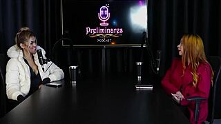 jhocy teases in sheer red lingerie during swingers preliminares podcast with bia hot cosplay glamour