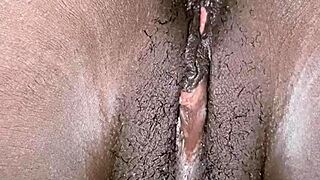 Muscular black lover uses milf wife's pussy freely