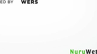 Katie Kush slurps Victor Ray's huge cock in wet massage