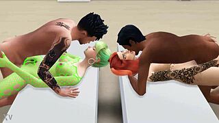guys hire two sexy sims 4 characters