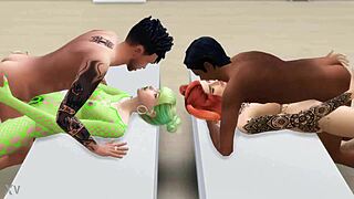 guys hire two sexy sims 4 characters