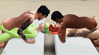 guys hire two sexy sims 4 characters