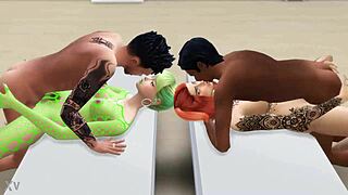 guys hire two sexy sims 4 characters
