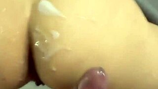 huge load blasts her perfect latina ass after worship