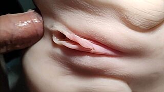 shove it deep in that shaved real doll pussy!