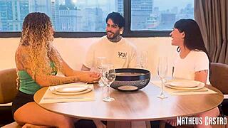 challenged friends to threesome game collab bruninha stellar