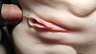 shove it deep in that shaved real doll pussy!