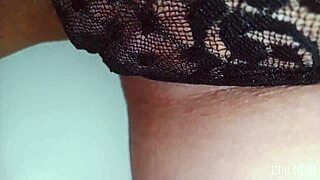 Naughty babe trembles fingering wet pink pussy in public restroom voyeur