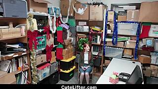 Tearful Ginger Teen Feels Intense Punishment After Shoplifting Fuck