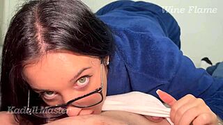 curvy latina gives perfect deepthroat blowjob pov
