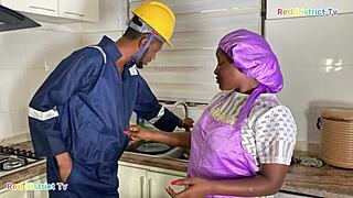 Plumber, fuck my kitchen hole now! desperate housewife begs