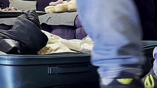 uhh hot brunette babe teases big cock ignores him handjob style.