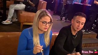 After dinner dessert turns wild as they devour the blonde and brunette in the motel