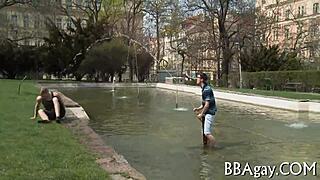 two guys having intense homosexual sex together