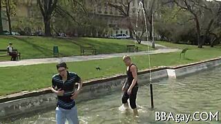 two guys having intense homosexual sex together