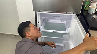 electrician devours customer's wet pussy in rough doggystyle fuck