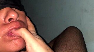 Greedy milf slut slurps cock teasing for hot cum load!