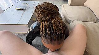 Big Ass Ebony Slut in POV Bent Over Fucks White Guy Stress Relief Hardcore