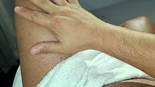 i gasp and moan spitting on his thick cock with slow intense handjob cumshot