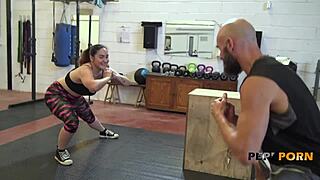 gigi lust workouts hard then fucks her coach with big tits bouncing