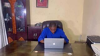 office manager falls hard for lekki banger's small waist ass during wild homemade fucking