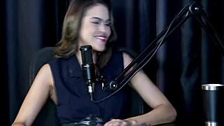 safada, show me your blowjob on bia's tits in sheer red lingerie