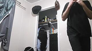 hunghank69's skinny solo workout jerk with small cock uncensored