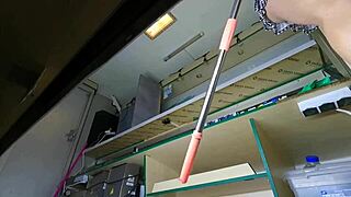 sexy hostess cleans deep but hidden cam catches her puffy wet upskirt pussy