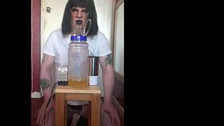 Bisexual Crossdresser's Cow Milker Sucks Tits Hard Part 6!