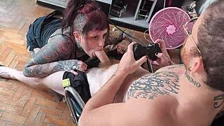 My pussy beats video games for my friend's cock