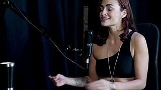 safada, show me your blowjob on bia's tits in sheer red lingerie