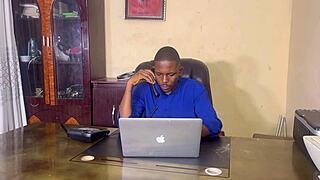 office manager falls hard for lekki banger's small waist ass during wild homemade fucking