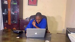 office manager falls hard for lekki banger's small waist ass during wild homemade fucking