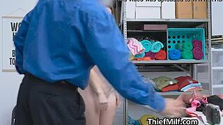 stealing milf caught spying blows huge cock at office hidden cam