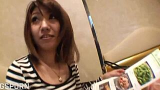 sexy tokyo girl rides wet pussy cowgirl after dinner turning dinner into creampie ecstasy