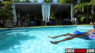 Hey check out this cuckold husband making his wife feel so good tonight