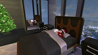 christmas morning shemale lesbian fuck fest starts early