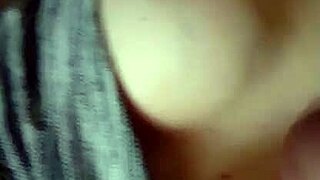 amateur couple masturbates to intense orgasm with cum splashing on her tits