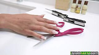 Rachel Rivers slobbers that huge rod but can she swallow it all deep