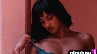 All natural milf angel constance strips naked outdoor posing sexy