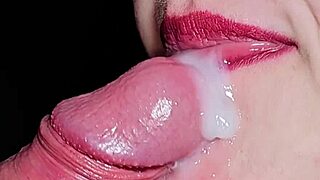 Squirting Wet Pussy Swallows Pulsating Cum in Sensational Close-Up
