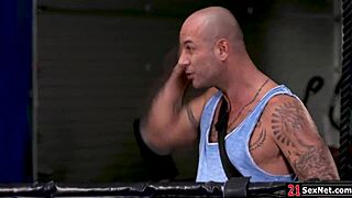 Blonde Gym Instructor Licks Client Ass Deepthroat Fucks Shaved Pussy Anal Hardcore Session