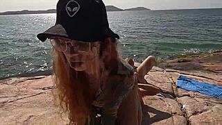 Fresh 18+ Brazilian Beauties Deepthroat Public Beach Blowjobs