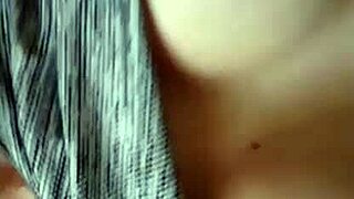 amateur couple masturbates to intense orgasm with cum splashing on her tits
