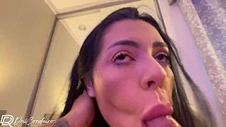 tempting latina wife bent over rides friend's big cock bareback cuckold style