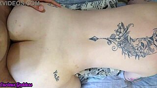 curious goddess bares big ass hairy pussy for anal sneakers tease