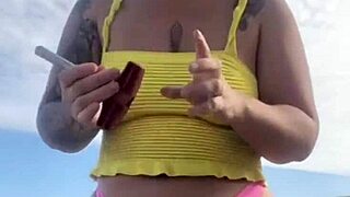 Bikini Splits Swollen Pussy Lips Wide Open!
