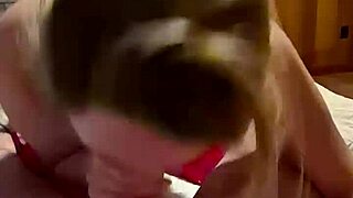 Cute wife aggressively deepthroats huge cock begging for thick cum mouthful explosion