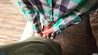 quick public creampie in soaked panties close up